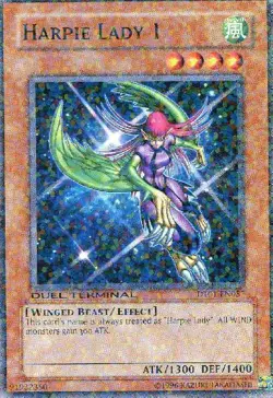Yugioh! LP Harpie Lady 1 - DT01-EN057 - Common - Duel Terminal Lightly Played, E - Image 1