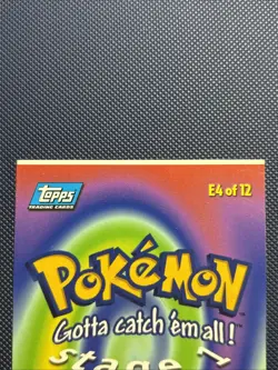 Charmander Topps Blue Logo E4 Of 12 Pokemon Card LP MISCUT ERROR - Image 3