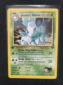 Giovanni’s Nidorina Pokemon Card 44/132 Gym Challenge 1st Edition Non-Holo - NM - Image 1