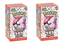 2BOX Pokemon Cards TCG 151 Booster Box Scarlet & Violet Korean Factory Sealed - Image 1