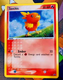 Pokemon TCG: Torchic 017/040 (2004) Black Star Promo Holo Card 1.5 SWIRLS MP - Image 1
