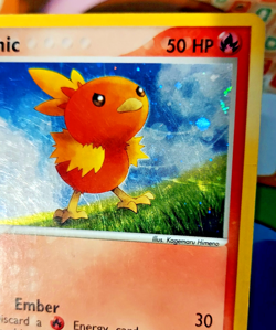 Pokemon TCG: Torchic 017/040 (2004) Black Star Promo Holo Card 1.5 SWIRLS MP - Image 3