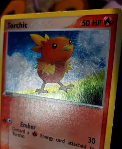 Pokemon TCG: Torchic 017/040 (2004) Black Star Promo Holo Card 1.5 SWIRLS MP - Image 4