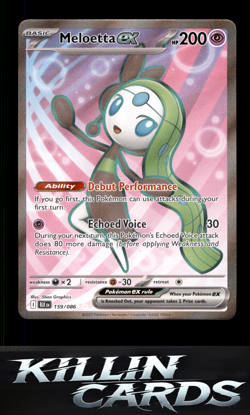 Meloetta ex - 159/086 159/086 Pokemon Ultra Rare SV: Black Bolt Card NM - Image 1