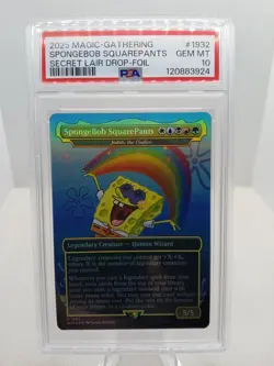2025 MAGIC THE GATHERING SPONGEBOB SQUAREPANTS SECRET LAIR DROP FOIL PSA 10 Mtg - Image 1