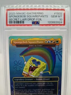 2025 MAGIC THE GATHERING SPONGEBOB SQUAREPANTS SECRET LAIR DROP FOIL PSA 10 Mtg - Image 3