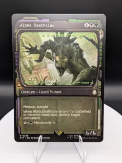 Alpha Deathclaw (Showcase) PIP Universes Beyond: Fallout #336 MTG (NM) - Image 1