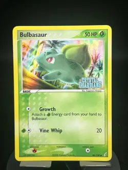 Pokemon TCG Bulbasaur 40/100 Crystal Guardians Reverse Holo Stamped LP - Image 1