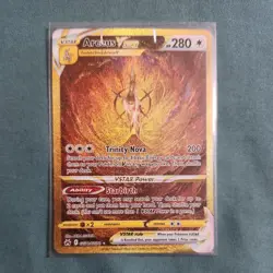 Pokemon Arceus VSTAR Secret Rare Holo Crown Zenith Galarian Gallery Damaged - Image 1