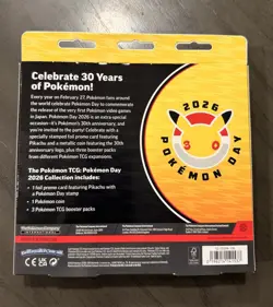 Pokemon TCG 2026 Pokemon Day 30th Anniversary Pikachu Promo Box Sealed - Image 2