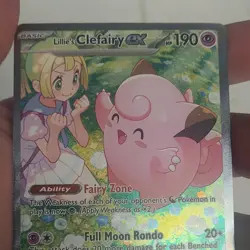 Pokemon Lillie's Clefairy EX Foil Ability Psychic Basic TCG Card 190 HP - Image 1