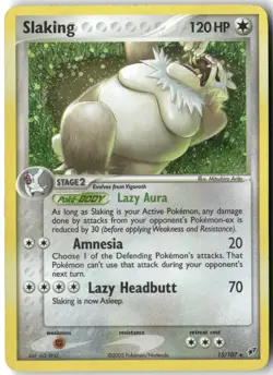 Slaking, Pokemon Deoxys Holo Rare, 15/107 LP - Image 1