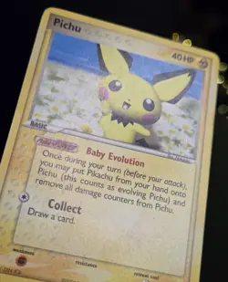 Pokemon TCG - PICHU - 59/106 - EX: EMERALD (2005) - VINTAGE - MP/LP - Image 2