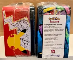 NEW Pokemon TCG Pikachu Celebrations & Eevee Treasure Chest Lunchbox Tin Lot (2) - Image 5