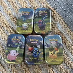 Pokemon Ascended Heros Tins - LOT OF 5 Series Set - Image 1