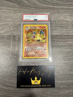 1999 POKEMON BASE SET UNLIMITED #4 CHARIZARD-HOLO PSA 7 - Image 2