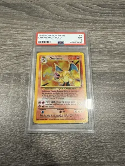 1999 POKEMON BASE SET UNLIMITED #4 CHARIZARD-HOLO PSA 7 - Image 4