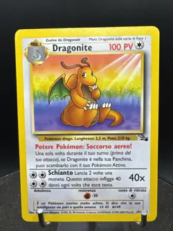 ITALIAN* Dragonite Regular Rare 19/62 Fossil Unlimited - Italian Vintage Pokemon - Image 3