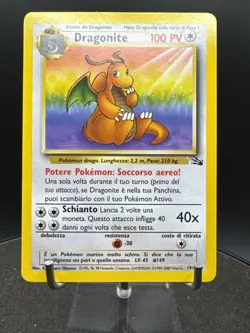 ITALIAN* Dragonite Regular Rare 19/62 Fossil Unlimited - Italian Vintage Pokemon - Image 4