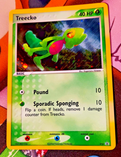 Pokemon TCG Treecko 016 Black Star Promo EX Deck Tin 2004 - LP - Image 1