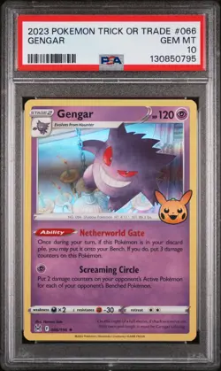 2023 POKEMON TRICK OR TRADE #066 GENGAR PSA 10 - Image 1