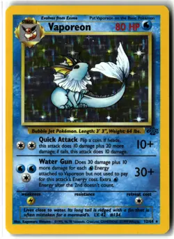 Vaporeon ⭐ 12/64 WOTC Holo Rare Jungle 1999 Pokemon NM/LP - Image 1