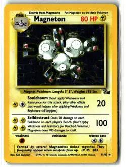 Magneton ⭐ 11/62 Holo Rare Fossil 1999 Pokemon MP - Image 1