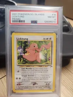 2001 POKEMON SOUTHERN ISLANDS PROMO #16 LICKITUNG PSA 8 - Image 1