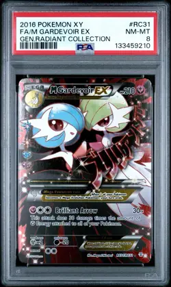 2016 Pokemon XY M Gardevoir Ex Radiant Collection RC31 PSA 8 - Image 1