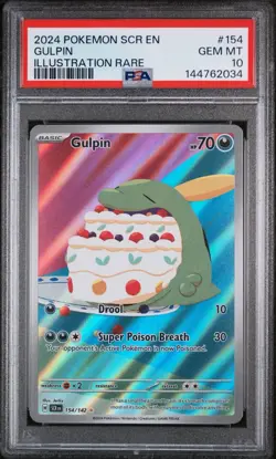 PSA 10 Gulpin 154/142 Illustration Rare Stellar Crown Pokemon TCG - Image 3
