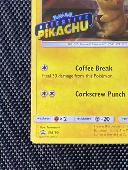 Pokemon TCG Sun & Moon Black Star DVD Promo Detective Pikachu Holo SM190 LP+ - Image 5