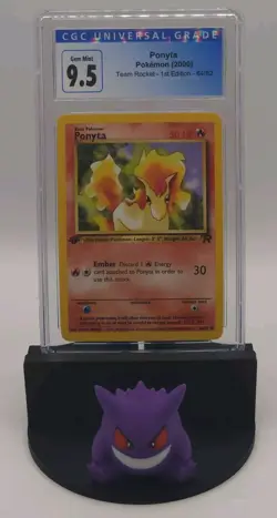 2000 Pokemon TCG Team Rocket 1st Edition PONYTA 64/82 VINTAGE CGC Gem Mint 9.5 - Image 1