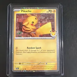 Pikachu 051 /162 Stamped 2026 Pokemon Day 30th Anniversary Promo Cosmos w/ SWIRL - Image 4