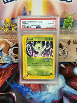 2002 Pokemon League Celebi WOTC Black Star Promo PSA 10 - Image 3
