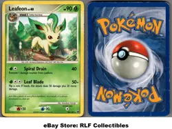 2008 Pokemon, D&P Majestic Dawn, #24/100 Leafeon, Rare (b) - Image 1