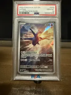 Pokemon 2024 Latios 203/191 Illustration Rare Surging Sparks GEM MINT PSA 10 - Image 1