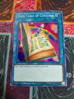 Yu-Gi-Oh! Toon Table of Contents DASA-EN043 Super Rare 1st Edition Near Mint - Image 1