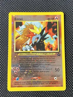 Pokemon TCG Entei #34 Reverse Holo Promo Card 2001 Black Star - Image 1