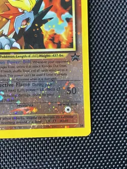 Pokemon TCG Entei #34 Reverse Holo Promo Card 2001 Black Star - Image 4