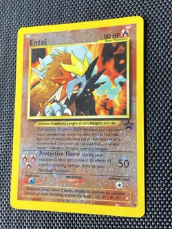 Pokemon TCG Entei #34 Reverse Holo Promo Card 2001 Black Star - Image 5
