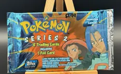 Topps Pokemon Series 2 8 Trading Cards Including 1 Foil Card Factory Sealed - Image 1