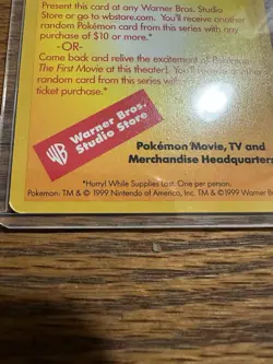 CATCH MEW Card Promo - Pokemon the Movie - 1999 Pokemon Wizards of the Coast - Image 3