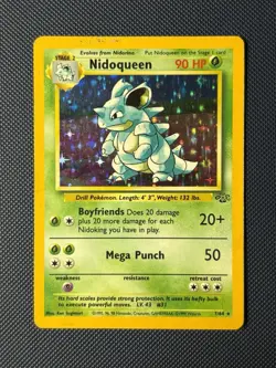 Nidoqueen 7/64 Jungle Unlimited Holographic Vintage Pokemon Trading Card LP/MP - Image 1