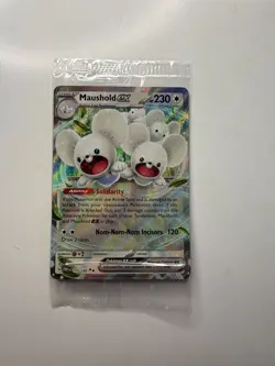 Pokemon TCG Maushold EX 155/182 Paradox Rift Holo Double Rare Card - SEALED! - Image 1