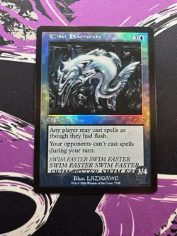 MTG Tidal Barracuda NM Foil In Hand Secret Lair Bonus Card - Image 1