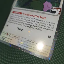 WHOLE SWIRL 🌀💫 HOLO BLEED Ditto 132/165 Prize Cosmos Pokemon Play Stamp Card - Image 4