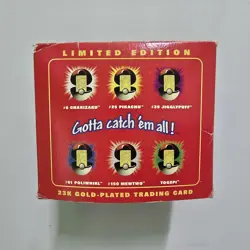 Charizard Burger King 23k Gold Card SEALED in Box 1999 - Image 3