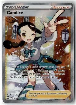 Candice ⭐ 189/195 Holo Rare Ultra Silver Tempest 2022 Pokemon NM - Image 1