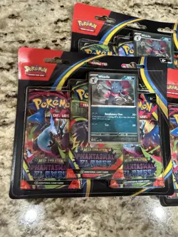 Pokemon TCG ME: Phantasmal Flames 3 Pack Booster Blister - Lot Of 3 - Fresh Case - Image 3