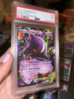 2014 Pokemon XY Gengar Ex Phantom Forces Psa 7 34/19 - Image 1